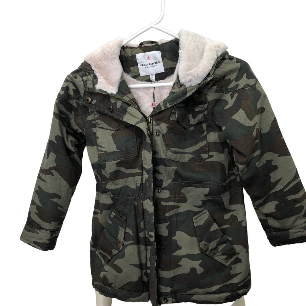 URBAN REPUBLIC‎ GIRLS HOODED FAUX FUR JACKET/COAT 6X/L NWT